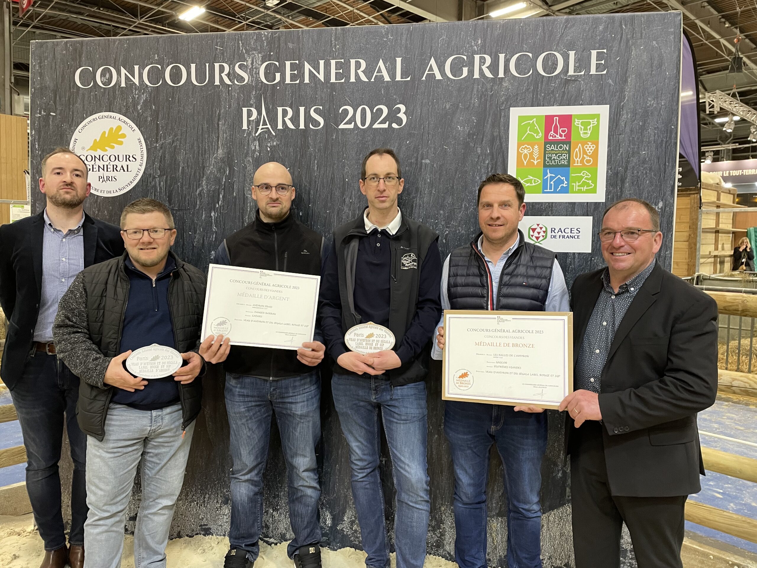 Médaillés Veau d'Aveyron et du Ségala CGA 2023